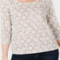 Blusa feminina Karen Scott com estampa de videira e manga 3/4, marrom, tamanho extragrande