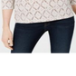 Blusa feminina Karen Scott com estampa de videira e manga 3/4, marrom, tamanho extragrande