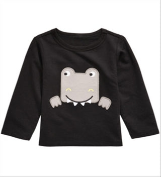 Camiseta estampada de dinossauro First Impressions para bebê menino, preta, tamanho 12 meses