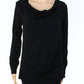 Blusa feminina metálica INC International Concepts, preta, tamanho grande