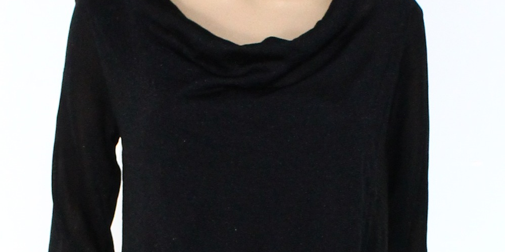 Blusa feminina metálica INC International Concepts, preta, tamanho grande