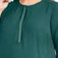 Blusa feminina plus size com pregas nas costas, verde, tamanho 0X, da coleção JM