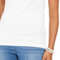 Regata feminina de algodão estilo &amp; co, branca, tamanho grande