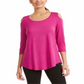 JM Collection Top feminino com ombros descobertos rosa chique tamanho pequeno GG