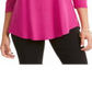 JM Collection Top feminino com ombros descobertos rosa chique tamanho pequeno GG