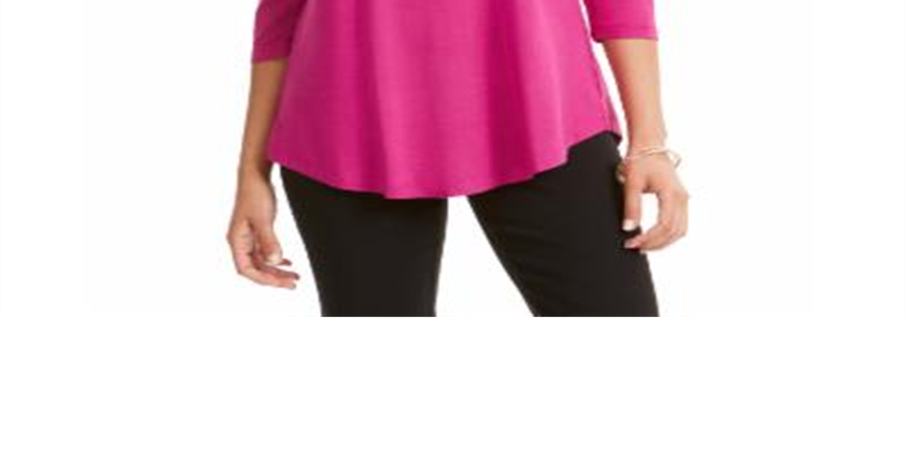 JM Collection Top feminino com ombros descobertos rosa chique tamanho pequeno GG