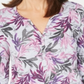 Blusa feminina Karen Scott estampada com decote dividido, vermelha, tamanho médio
