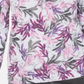 Blusa feminina Karen Scott estampada com decote dividido, vermelha, tamanho médio