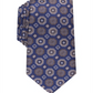 Gravata de pescoço masculina clássica medalhão de seda Tasso Elba, tamanho regular, marrom