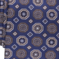 Gravata de pescoço masculina clássica medalhão de seda Tasso Elba, tamanho regular, marrom