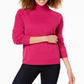 Karen Scott Suéter feminino de gola alta rosa tamanho X-S