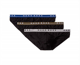 Hugo Boss Men's 3 Pk Stretch Briefs Black Multi Size Small