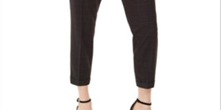 Calça feminina Calvin Klein slim leggings windowpane tamanho 6, cinza escuro