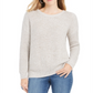 Suéter canelado com mangas caídas feminino Style &amp; Co, marrom, tamanho pequeno P