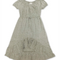 Vestido feminino estilo camponês alto e baixo, verde, tamanho extragrande
