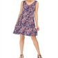 Vestido feminino sem mangas com alças e estampa nas costas, azul marinho, vários tamanhos, extrapequeno