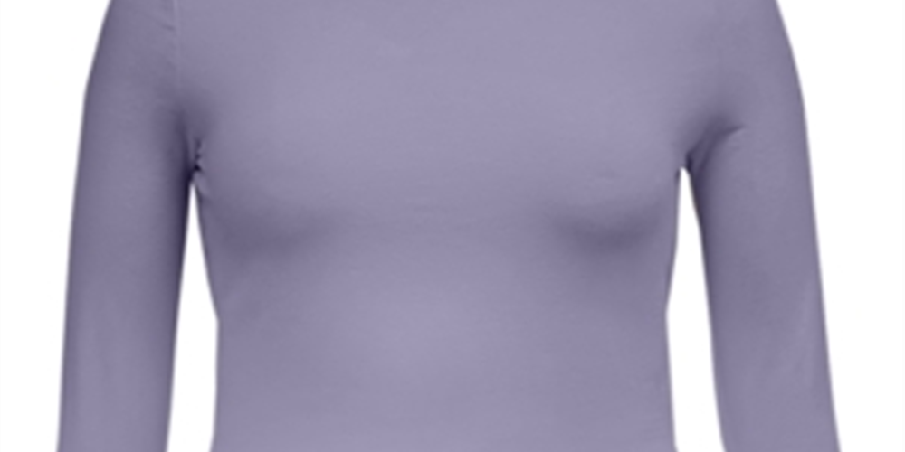 Blusa feminina manga longa estilo &amp; co roxa tamanho pequeno