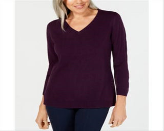 Karen Scott Suéter Feminino Gola V Roxo Tamanho XS