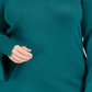 JM Collection Suéter Feminino Plus com Detalhe de Ilhós Verde Tamanho OX