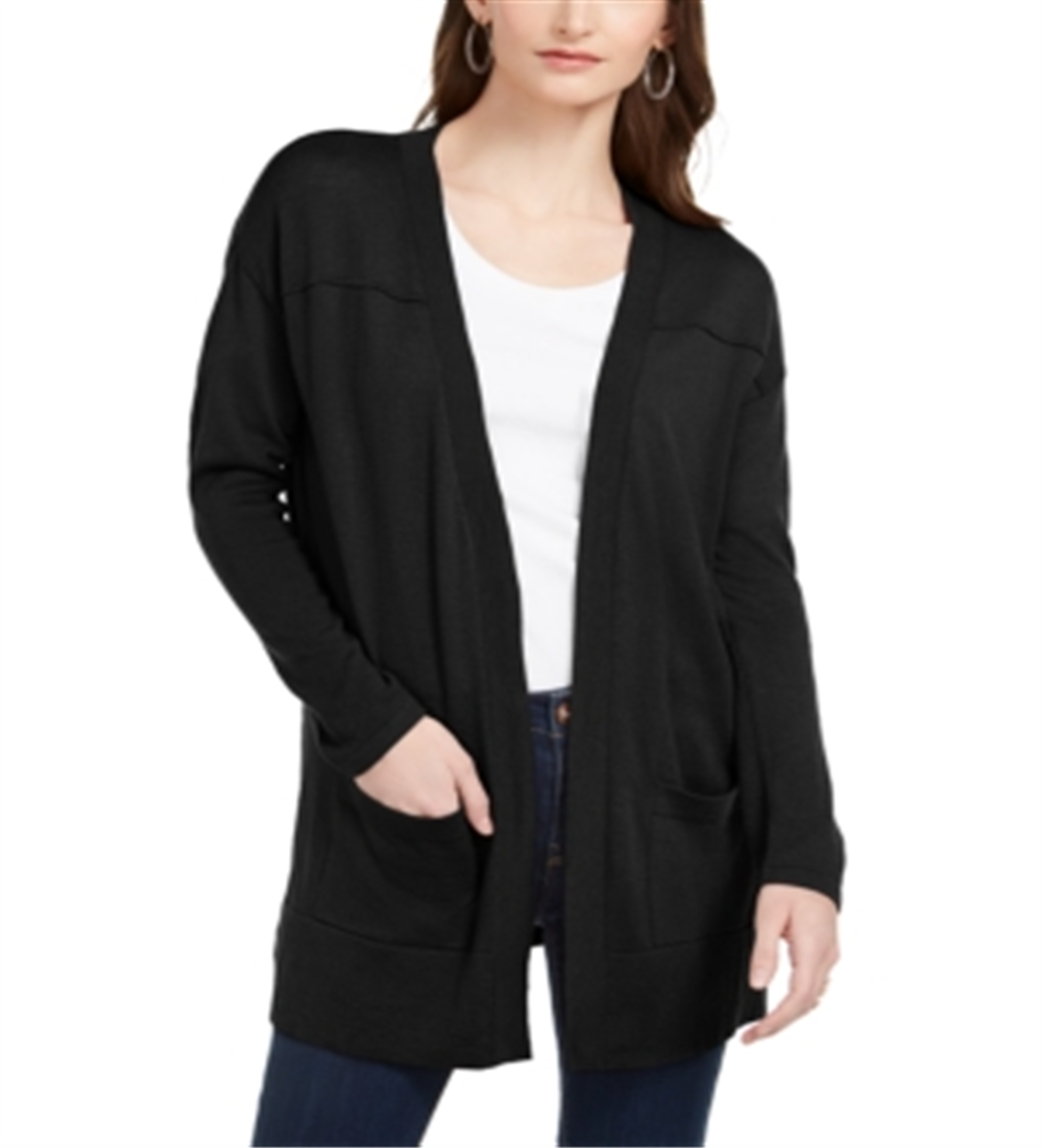 Cardigan feminino estilo &amp; co, preto, tamanho extrapequeno