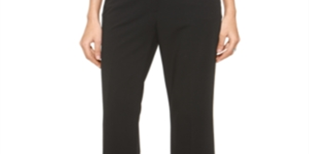 Calças casuais Alfani Curvy Fit femininas, pretas, tamanho 6