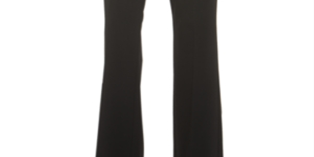 Calças casuais Alfani Curvy Fit femininas, pretas, tamanho 6
