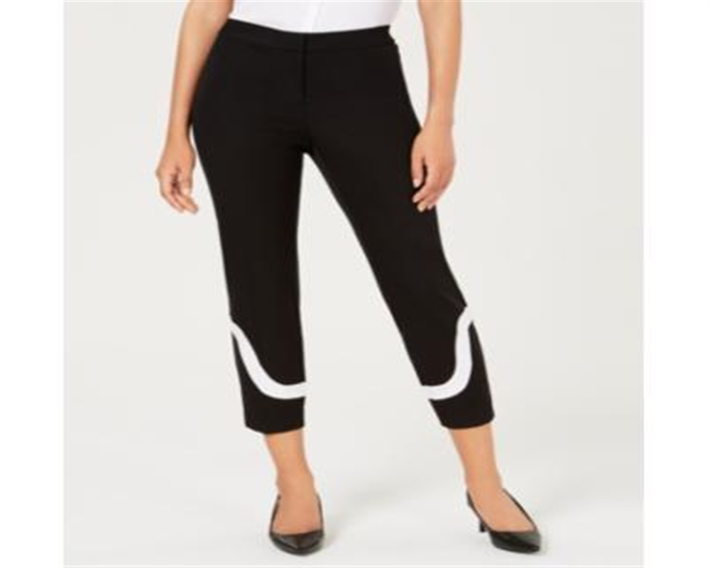 Calça skinny curta feminina Alfani, preta, tamanho 8