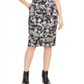 Saia com cinto estampada com cena tropical Marella feminina, preta, tamanho 4