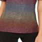 INC International Concepts Top Feminino Rainbow Shine Preto Tamanho X-S