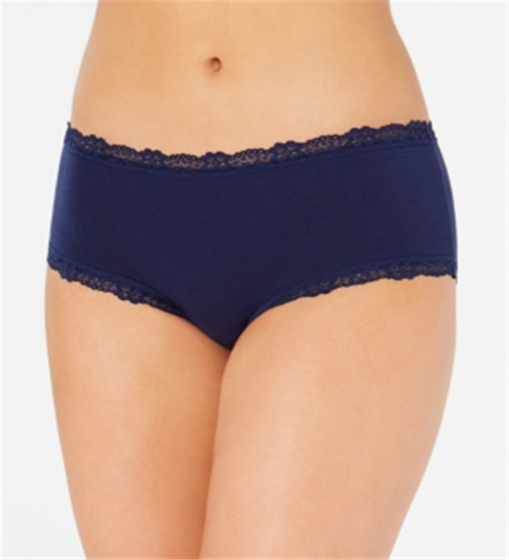 Jenni Women's Lace Trim Hipster Underwear Azul Tamanho XXL