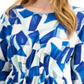 Blusa Alfani Feminina Estampada Cintada Azul Tamanho P