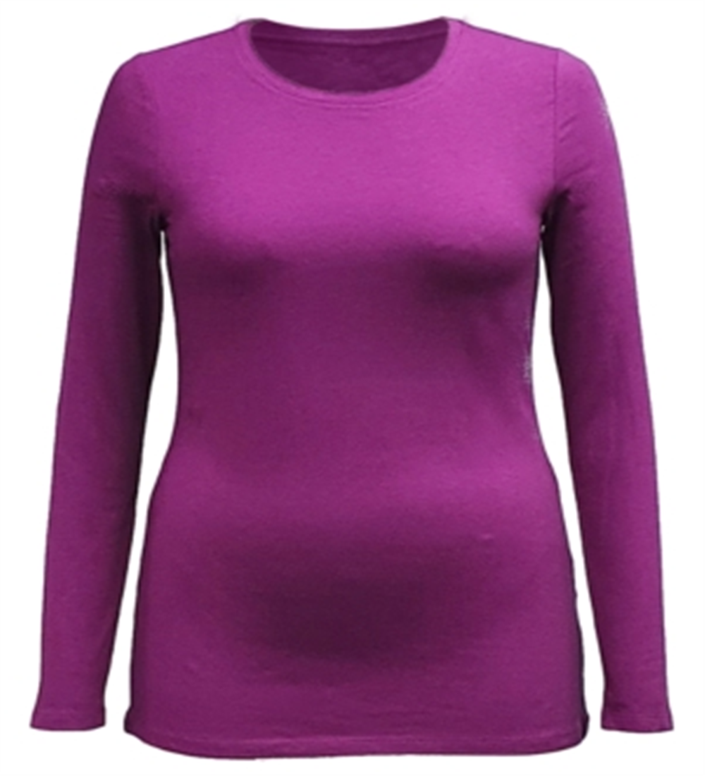 Blusa feminina manga longa estilo &amp; co roxa tamanho pequeno