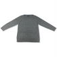 Karen Scott Suéter feminino com gola redonda e bolso, cinza, tamanho XX-G