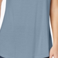 Camiseta feminina Maison Jules com decote redondo, azul, tamanho X-S