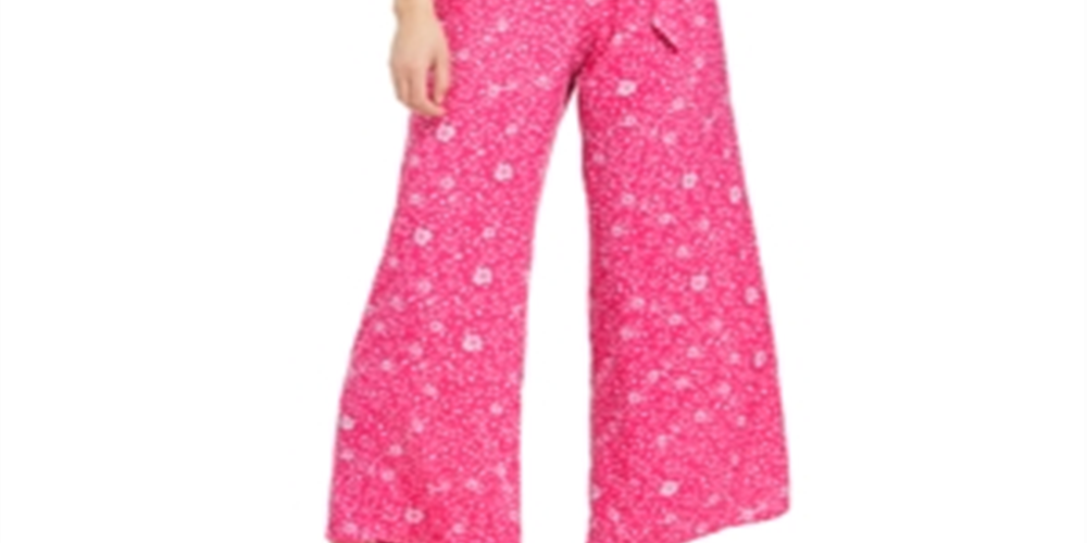Macacão feminino com cinto estampado Charter Club rosa tamanho 12