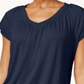 Camiseta Blusa Feminina JM Collection Azul Tamanho P