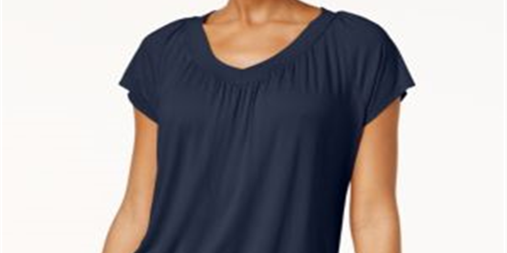 Camiseta Blusa Feminina JM Collection Azul Tamanho P