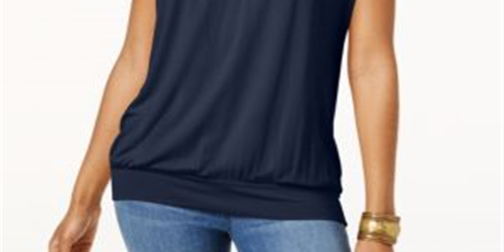 Camiseta Blusa Feminina JM Collection Azul Tamanho P