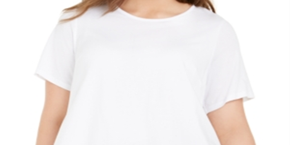 Top feminino Michael Kors Plus com decote em camadas e costas abertas, branco, tamanho 0X