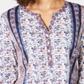 Blusa feminina com estampa patchwork estilo &amp; co, azul, tamanho pequeno