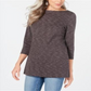 Karen Scott Blusa Feminina Manga 3/4 Gola Joia Cinza Tamanho Grande