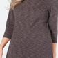 Karen Scott Blusa Feminina Manga 3/4 Gola Joia Cinza Tamanho Grande