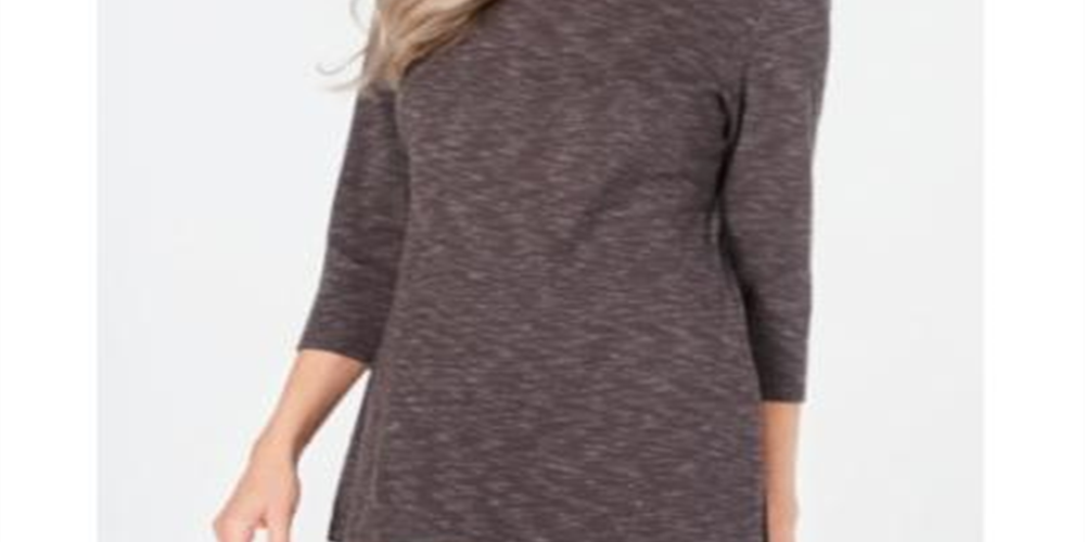 Karen Scott Blusa Feminina Manga 3/4 Gola Joia Cinza Tamanho Grande
