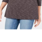 Karen Scott Blusa Feminina Manga 3/4 Gola Joia Cinza Tamanho Grande