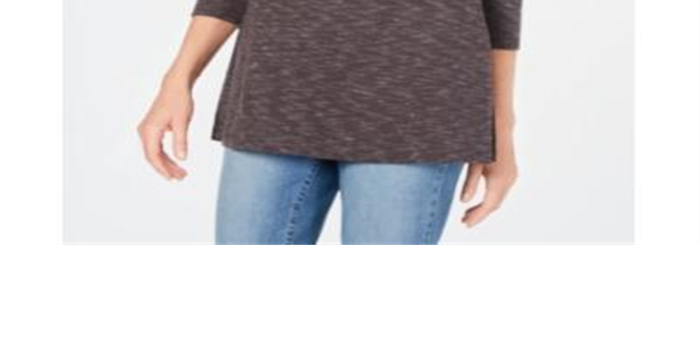 Karen Scott Blusa Feminina Manga 3/4 Gola Joia Cinza Tamanho Grande