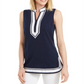 Blusa feminina Charter Club texturizada com debrum azul tamanho pequeno