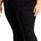 Calça Jeans Super Skinny Essex Feminina da INC International Concepts, Preta, Tamanho Pequeno Pequeno