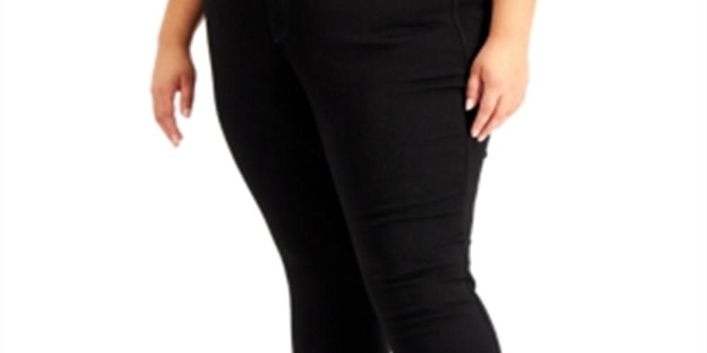 Calça Jeans Super Skinny Essex Feminina da INC International Concepts, Preta, Tamanho Pequeno Pequeno