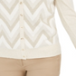 Cardigan feminino com estampa ziguezague Charter Club, branco, tamanho médio