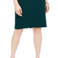 Vestido tubinho feminino Vince Camuto com decote em V, verde, tamanho 8